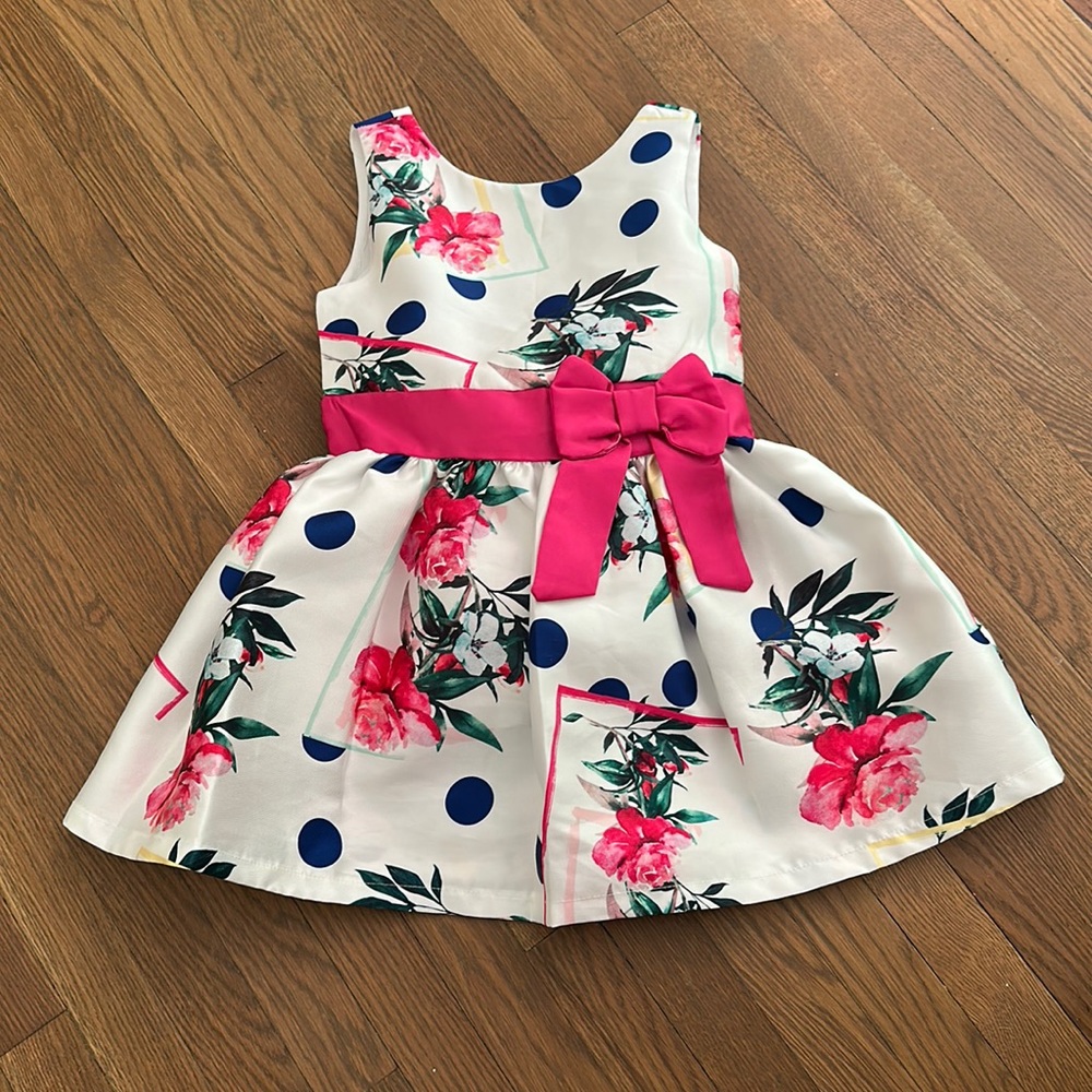 Floral satin Formal girls dress size 5